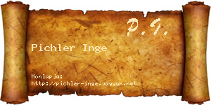 Pichler Inge névjegykártya